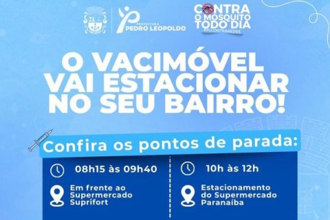 Vacimóvel atende moradores de Lagoa de Santo Antônio neste sábado (28)