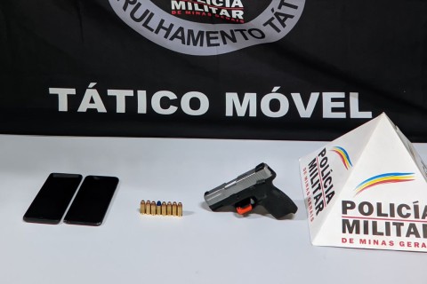 Polícia Militar apreende pistola calibre .40 após disparos no Centro de Pedro Leopoldo