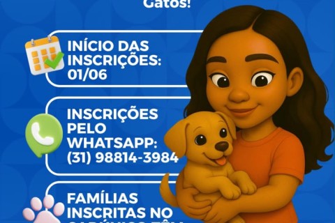 Mutirão de Castração de Cães e Gatos abre inscrições em Pedro Leopoldo