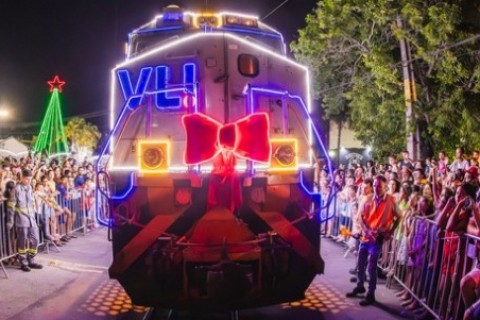 Locomotiva iluminada do “Natal VLI – Magia que Conecta” deve passar por Pedro Leopoldo; datas serão divulgadas em breve