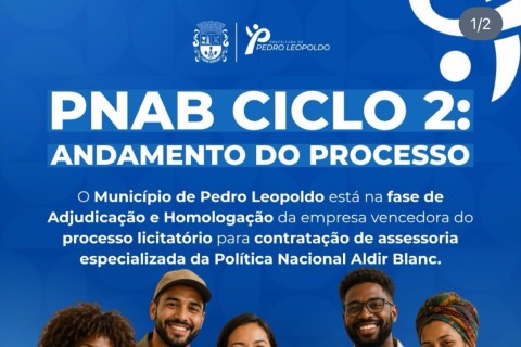 Pedro Leopoldo divulga atualização da execução da Política Nacional Aldir Blanc