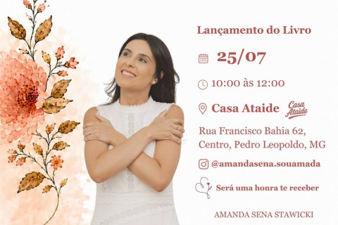 Amanda Sena Stawicki lança livro “Sou Amada” em Pedro Leopoldo
