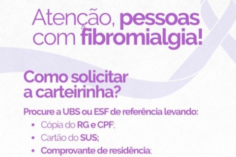 Pedro Leopoldo inicia emissão da Carteirinha de identificação para pessoas com Fibromialgia